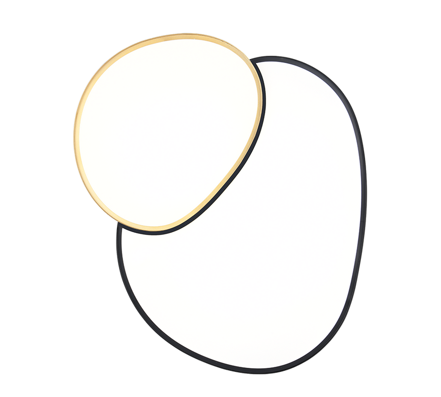 Plafón/Aplique LED Rise 45W negro y oro regulable con mando Trio 647519280