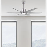 Fabrilamp Otto Ventilador DC 24W níquel 6 aspas regulable 167cm CCT mando 158691663