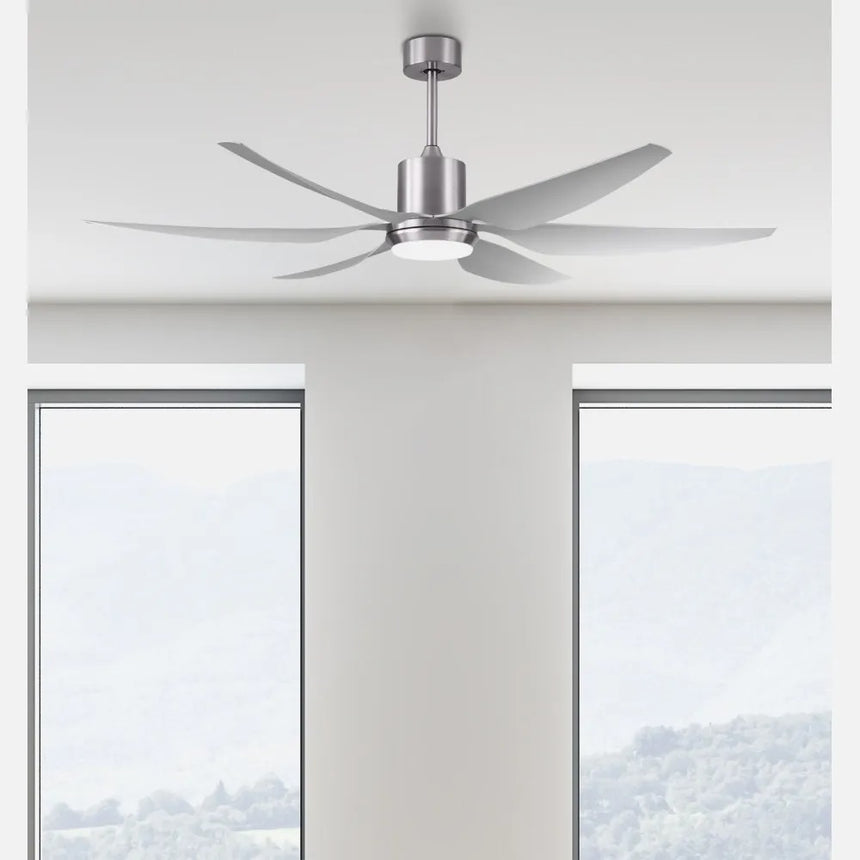 Fabrilamp Otto Ventilador DC 24W níquel 6 aspas regulable 167cm CCT mando 158691663