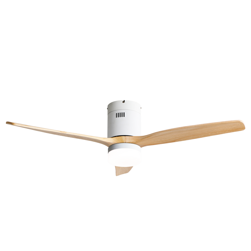 Ventilador de techo Aguilón con luz CCT mando 132cm madera 128291368