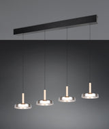 Lámpara colgante Celeste 4 luces LED acero cromado y dorado 354910432