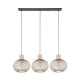 Lámpara colgante Gila 3 luces metal color arena Trio 365700366