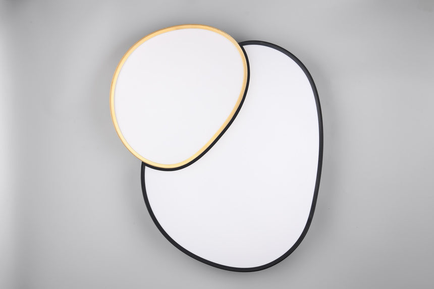 Plafón/Aplique LED Rise 45W negro y oro regulable con mando Trio 647519280