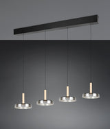 Lámpara colgante Celeste 4 luces LED acero cromado y dorado 354910432