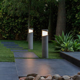 Baliza de exterior Faro Block 70cm E27 LED gris IP65 opal 74142