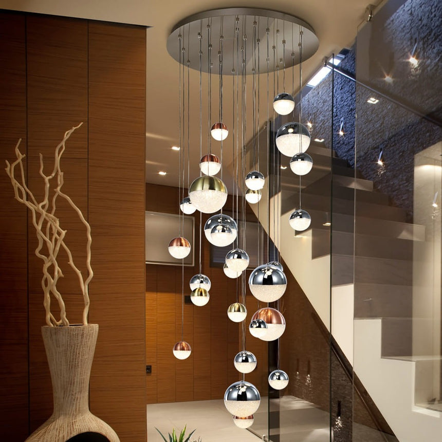 Schuller Sphere Lámpara de techo colgante grande 300cm Ø80 27 luces LED  CCT 793960K