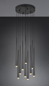Lámpara colgante Cala 10 luces LED negro mate 354831032