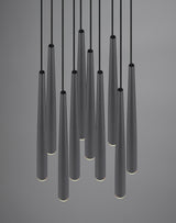 Lámpara colgante Cala 10 luces LED negro mate 354831032