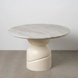 Mesa comedor mármol y madera 120x120x76cm 614757