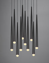 Lámpara colgante Cala 10 luces LED negro mate 354831032