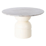 Mesa comedor mármol y madera 120x120x76cm 614757
