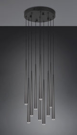 Lámpara colgante Cala 10 luces LED negro mate 354831032