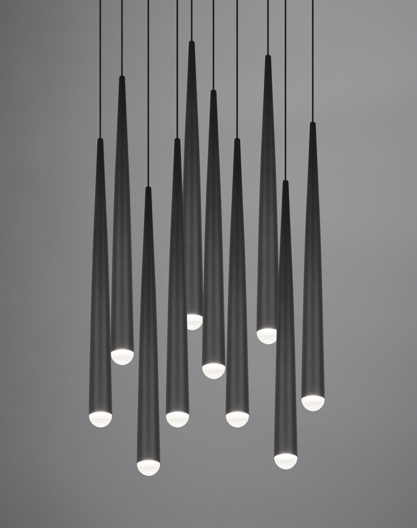 Lámpara colgante Cala 10 luces LED negro mate 354831032