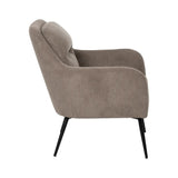 Sillón taupe tejido estructura metal 69x72x79cm 612550