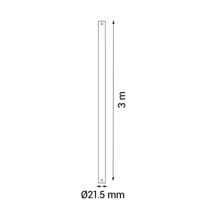 DOWNROD 300 + cable 3m D21,5mm negro 2215358
