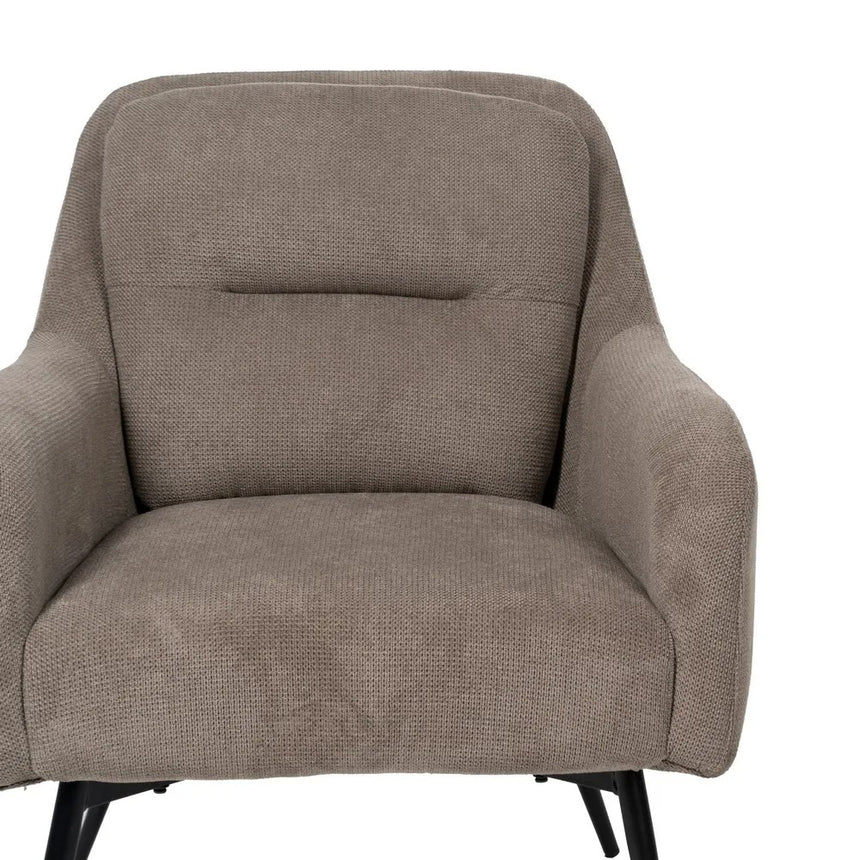 Sillón taupe tejido estructura metal 69x72x79cm 612550