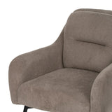 Sillón taupe tejido estructura metal 69x72x79cm 612550