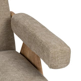 Sillón beige tejido y madera natural 74x76x85cm 613614