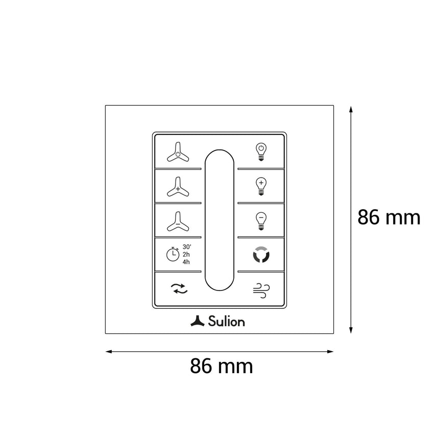 Mando pared inalámbrico ventilador 2205588
