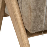 Sillón beige tejido y madera natural 74x76x85cm 613614