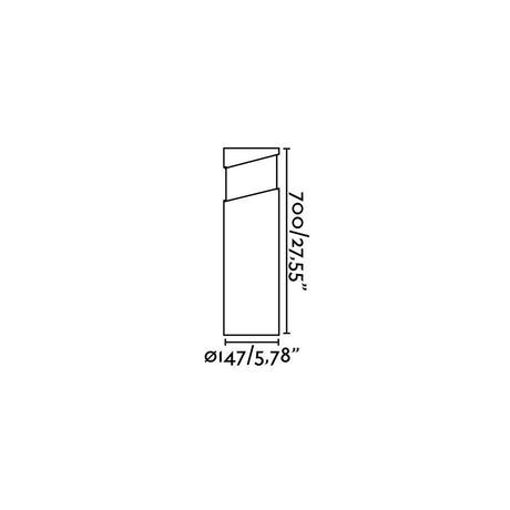 Baliza de exterior Faro Block 70cm E27 LED gris IP65 opal 74142 - imagen 6