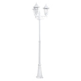 Farola de exterior EGLO Navedo blanco E27 IP44 220cm Ø56cm 93454
