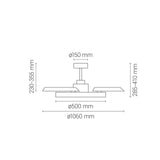 Sulion BOMBAY WIFI ceiling fan white retractable blades light 72150