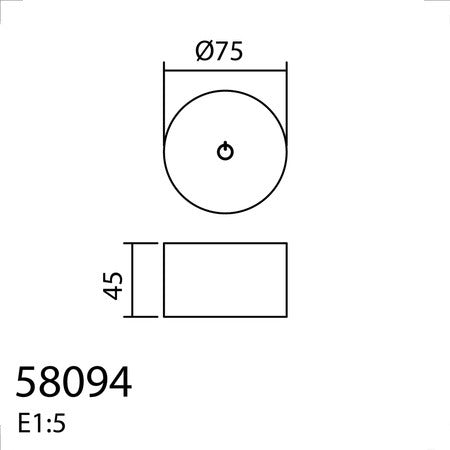 MDC Cameron Aplique de pared blanco 580948102