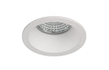 Empotrable fijo Incolamp 548-B de aluminio blanco, vista del aro cónico completo