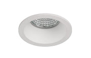 Empotrable fijo Incolamp 548-B de aluminio blanco, vista del aro cónico completo