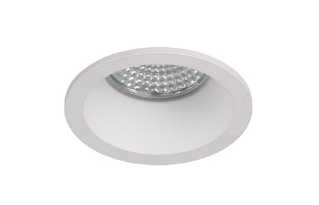 Empotrable fijo Incolamp 548-B de aluminio blanco, vista del aro cónico completo
