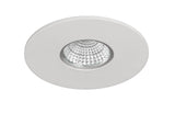 Empotrable fijo Incolamp 549-B de aluminio blanco, vista completa del aro plano