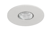 Empotrable fijo Incolamp 549-B de aluminio blanco, vista completa del aro plano