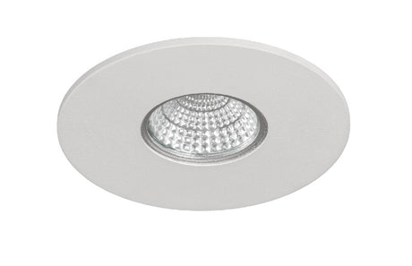 Empotrable fijo Incolamp 549-B de aluminio blanco, vista completa del aro plano