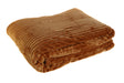 Manta ITEM TX-207988 terracota de poliéster con relieve acanalado