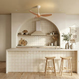 Ventilador de techo con luz Sulion Ivy Neo 100cm LED blanco y madera media motor DC — vista 2