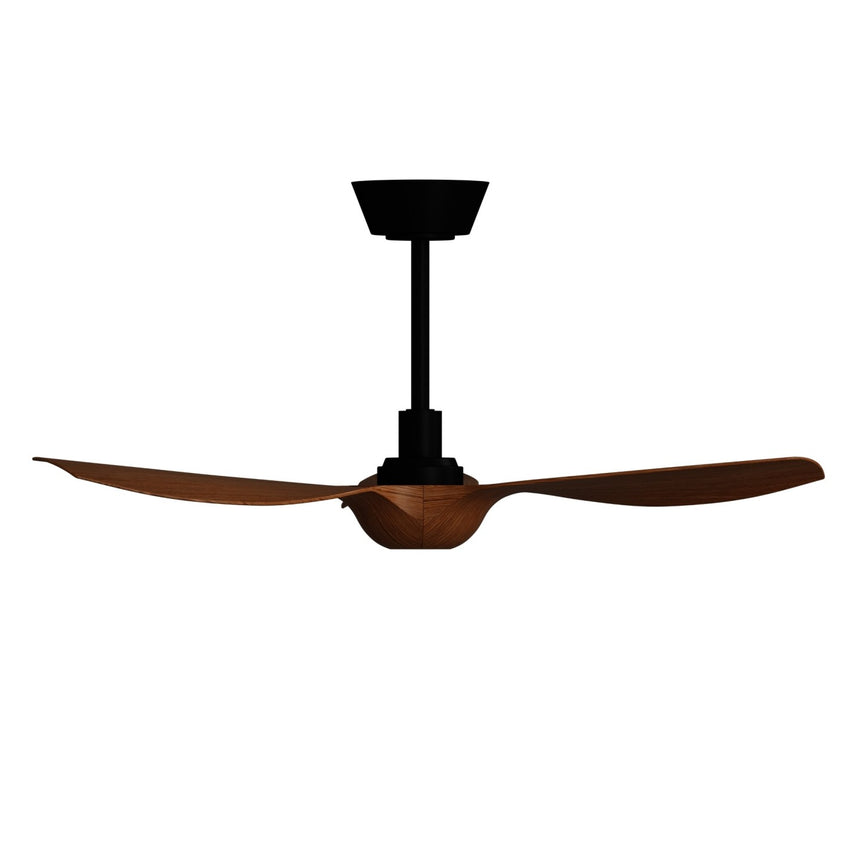 Ventilador de techo con luz Sulion Ivy Neo 100cm LED negro y madera media motor DC CCT — vista 3