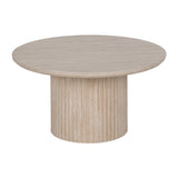 Mesa de centro IXIA 613515 beige piedra, vista completa sobre fondo blanco