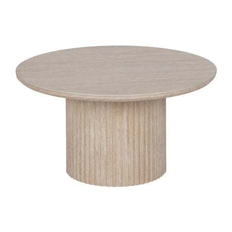 Mesa de centro IXIA 613515 beige piedra, vista completa sobre fondo blanco