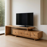 Mueble de TV IXIA 615300 de madera de mango natural en un salón