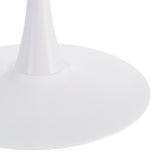 Detalle de la base circular blanca de la mesa de comedor IXIA 615319