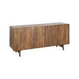 Aparador IXIA 616278 de madera de mango, con tres puertas y frente de relieve vertical