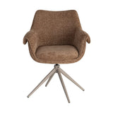 Silla giratoria IXIA 617029 marrón, vista frontal completa