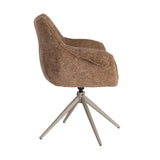 Silla giratoria IXIA 617029 marrón, vista posterior en diagonal