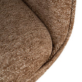 Silla giratoria IXIA 617029 marrón, detalle de la costura del asiento