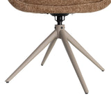 Silla giratoria IXIA 617029 marrón, detalle de la base giratoria de cuatro patas