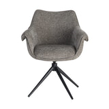 Silla giratoria IXIA 617031 antracita, vista frontal completa