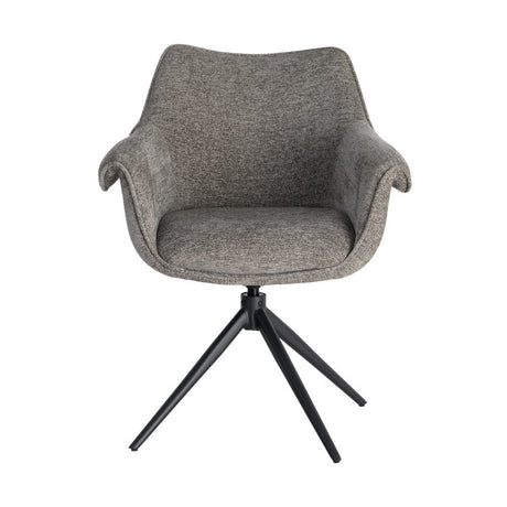 Silla giratoria IXIA 617031 antracita, vista frontal completa
