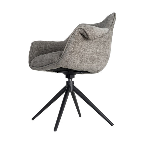 Silla giratoria IXIA 617031 antracita, vista completa lateral en diagonal
