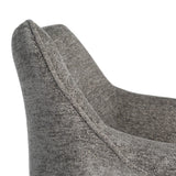 Silla giratoria IXIA 617031 antracita, detalle lateral del respaldo y costura